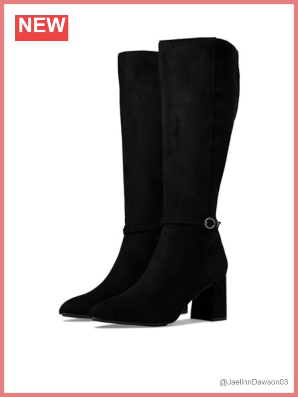 Anne Klein Women's Mid-Calf Fashion Boots with Block Heel & Zip Closure